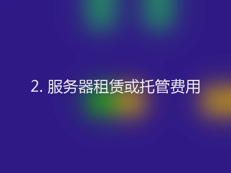 2. 服务器租赁或托管费用
