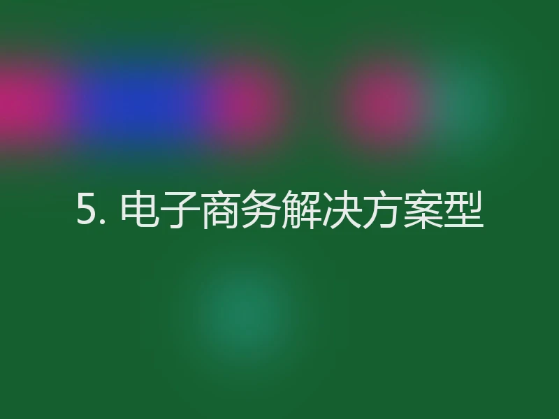 5. 电子商务解决方案型