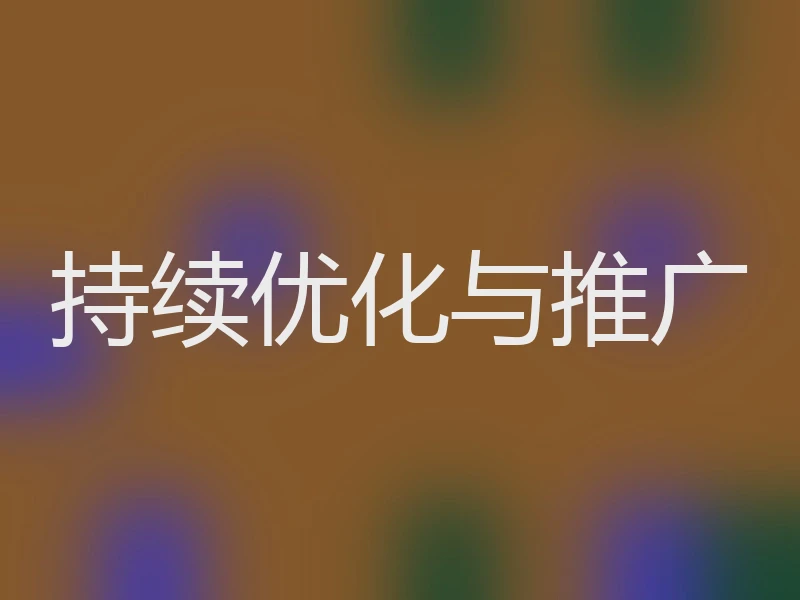 持续优化与推广