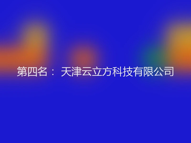第四名： 天津云立方科技有限公司