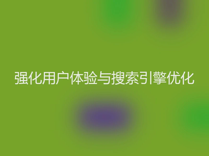 强化用户体验与搜索引擎优化