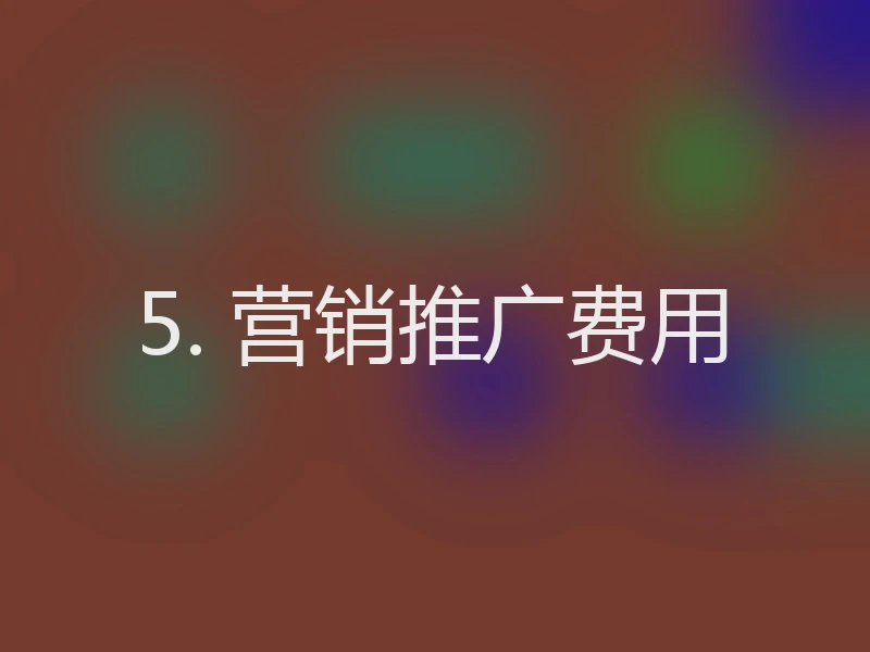 5. 营销推广费用