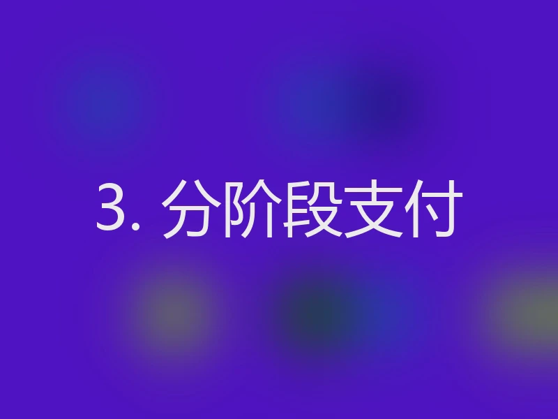 3. 分阶段支付