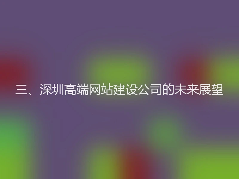 三、深圳高端网站建设公司的未来展望
