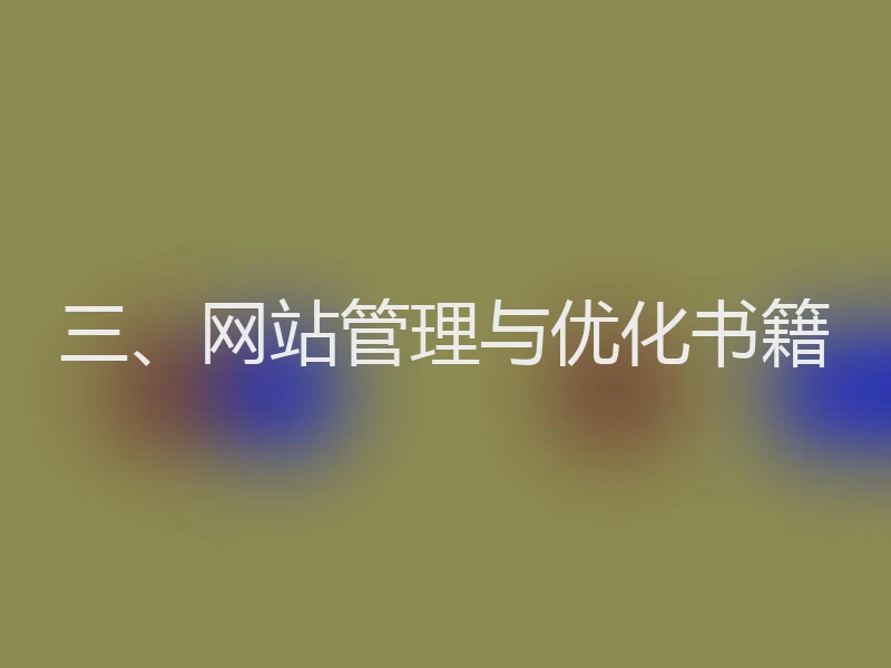 三、网站管理与优化书籍