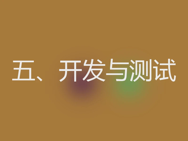 五、开发与测试