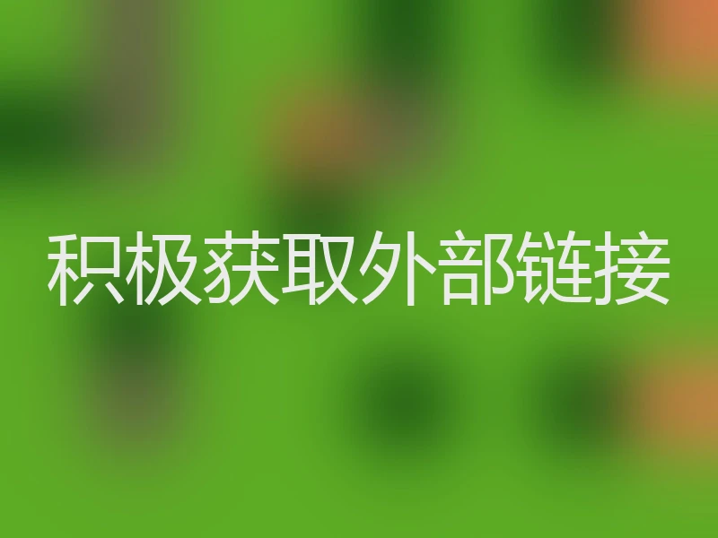 积极获取外部链接