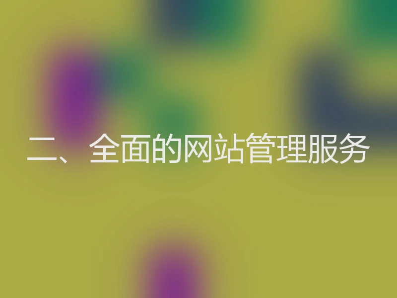 二、全面的网站管理服务
