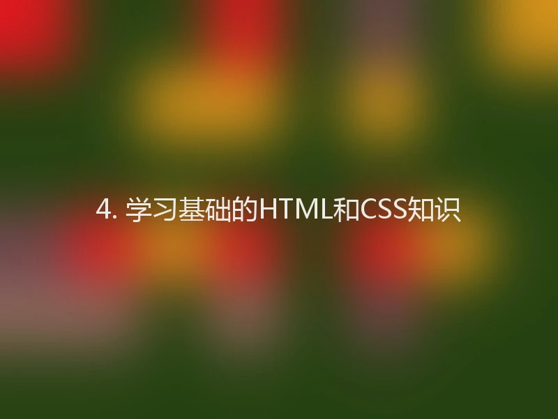 4. 学习基础的HTML和CSS知识