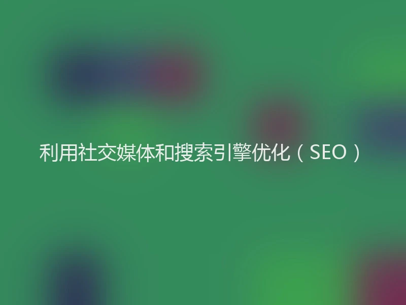 利用社交媒体和搜索引擎优化（SEO）