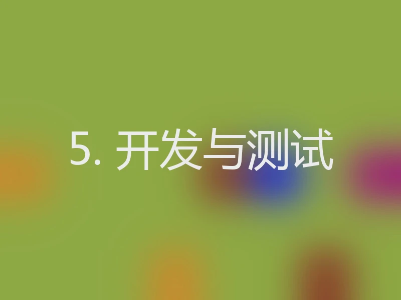 5. 开发与测试