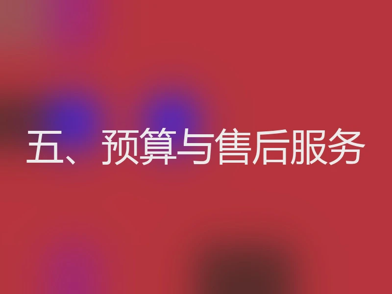 五、预算与售后服务