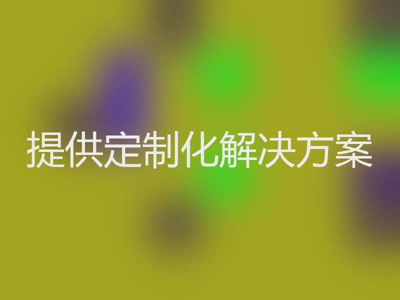 提供定制化解决方案
