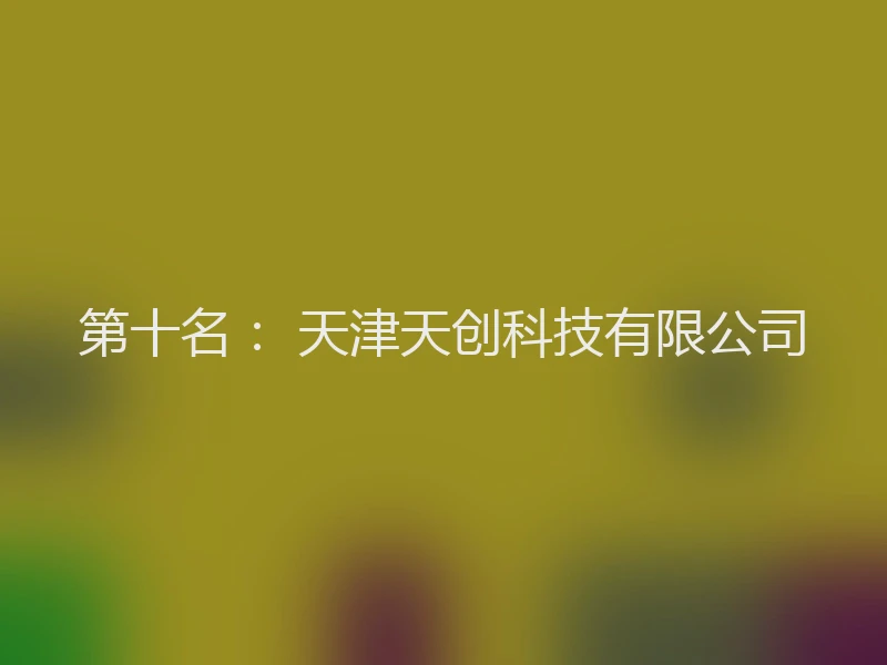 第十名： 天津天创科技有限公司