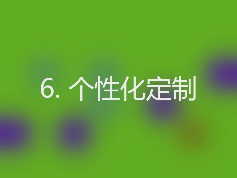 6. 个性化定制