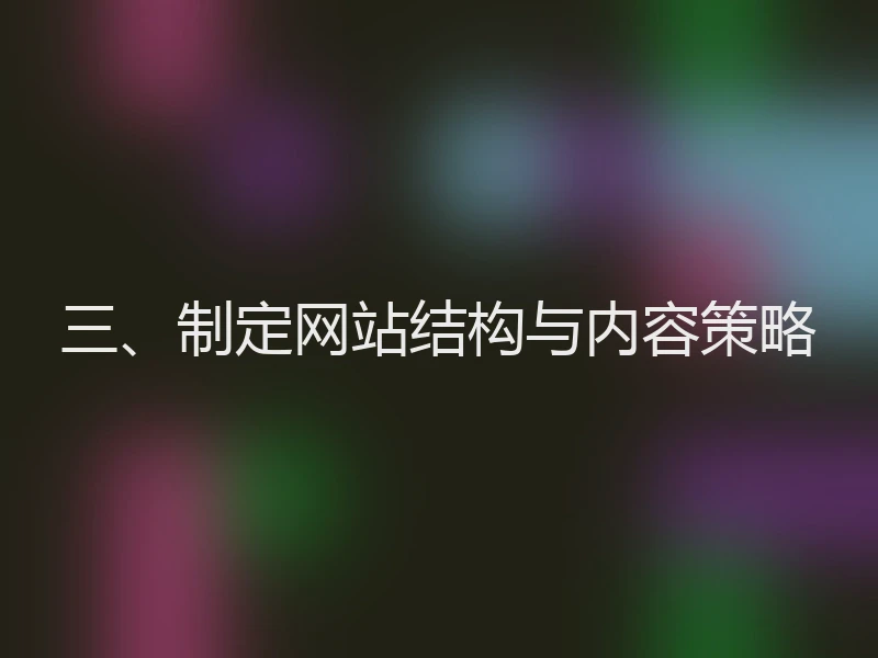 三、制定网站结构与内容策略