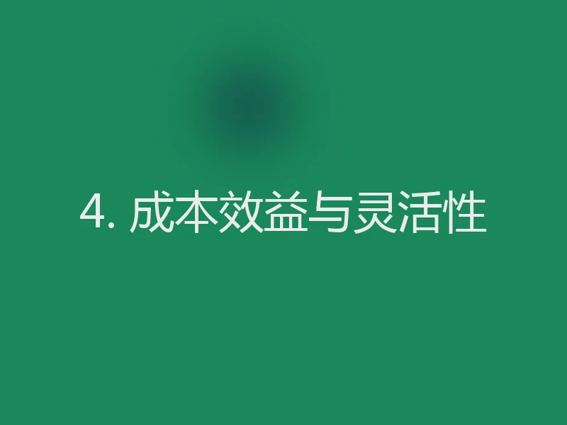 4. 成本效益与灵活性
