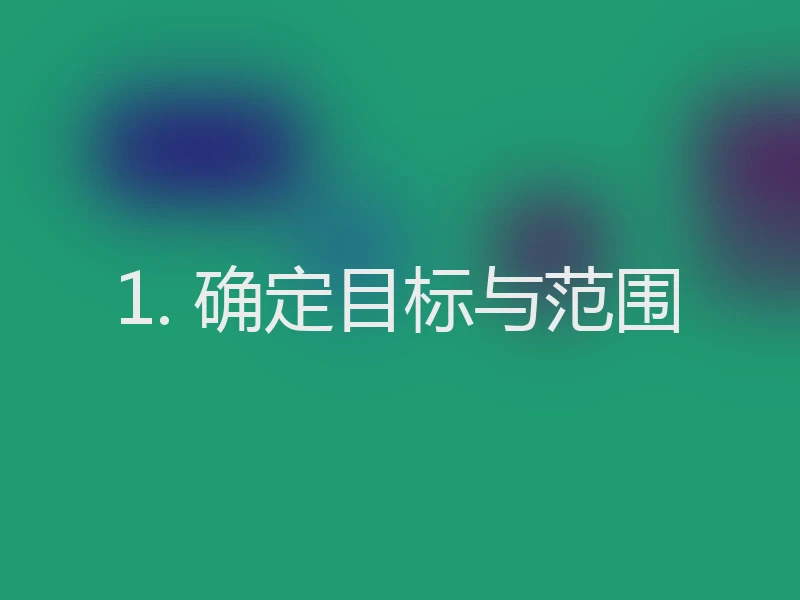 1. 确定目标与范围