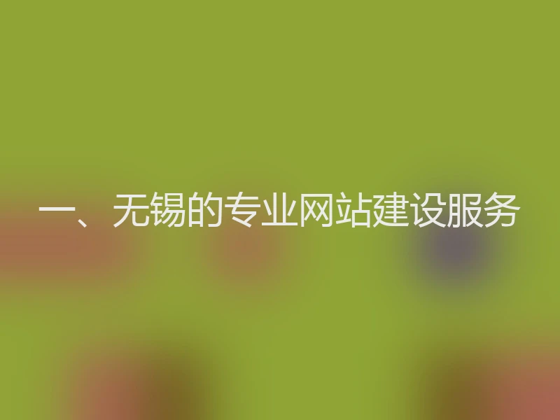 一、无锡的专业网站建设服务