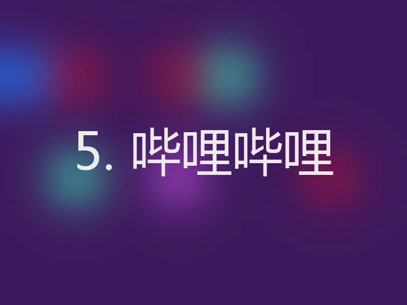 5. 哔哩哔哩