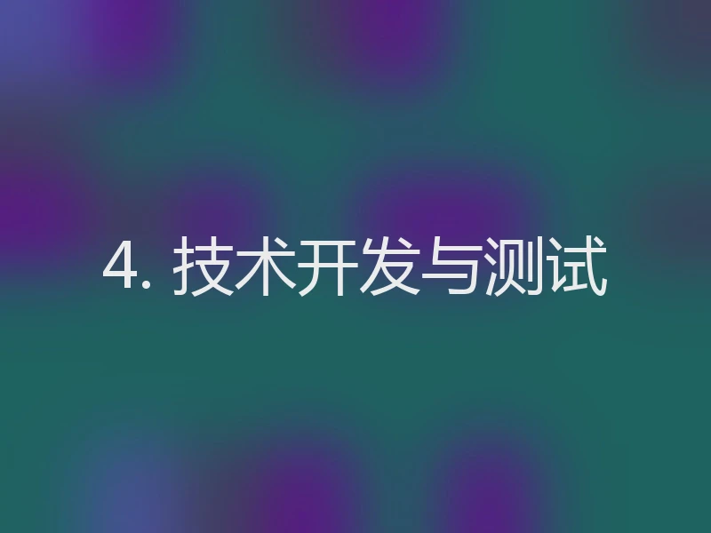 4. 技术开发与测试