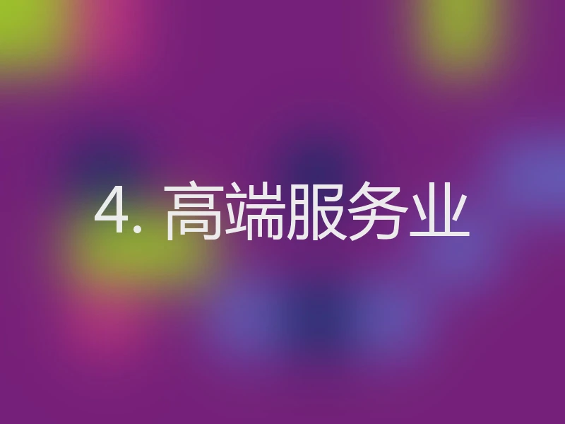 4. 高端服务业
