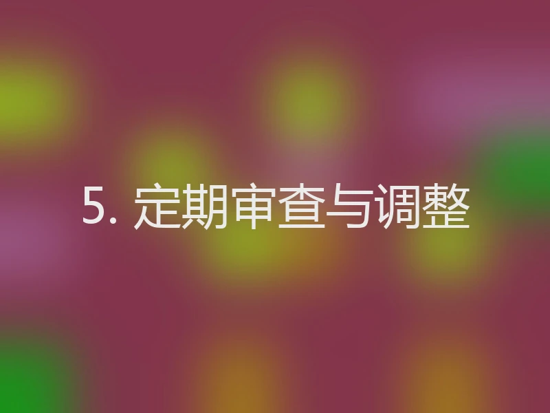 5. 定期审查与调整