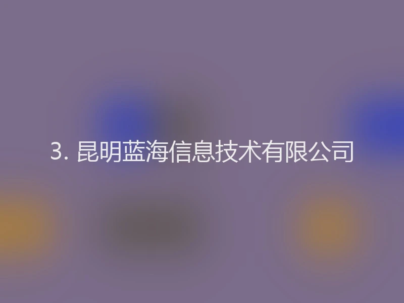 3. 昆明蓝海信息技术有限公司