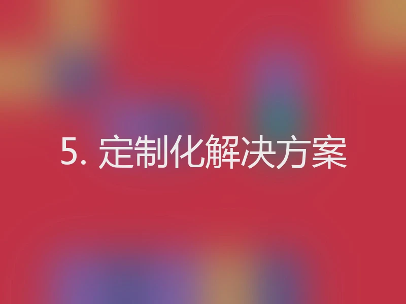 5. 定制化解决方案