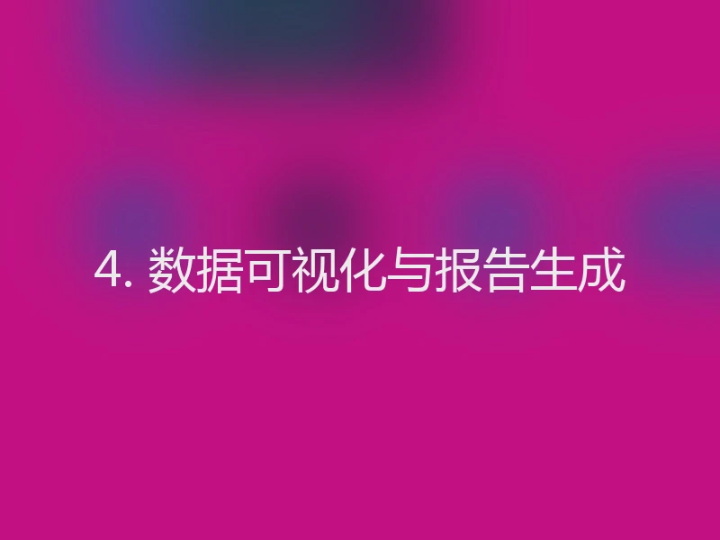 4. 数据可视化与报告生成