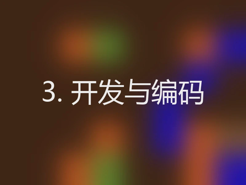 3. 开发与编码