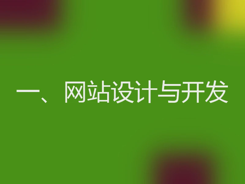 一、网站设计与开发