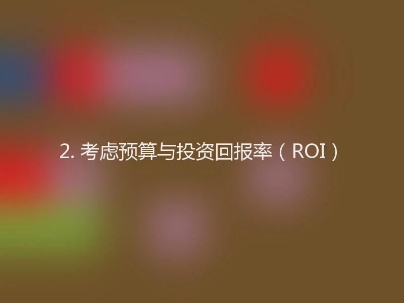 2. 考虑预算与投资回报率（ROI）