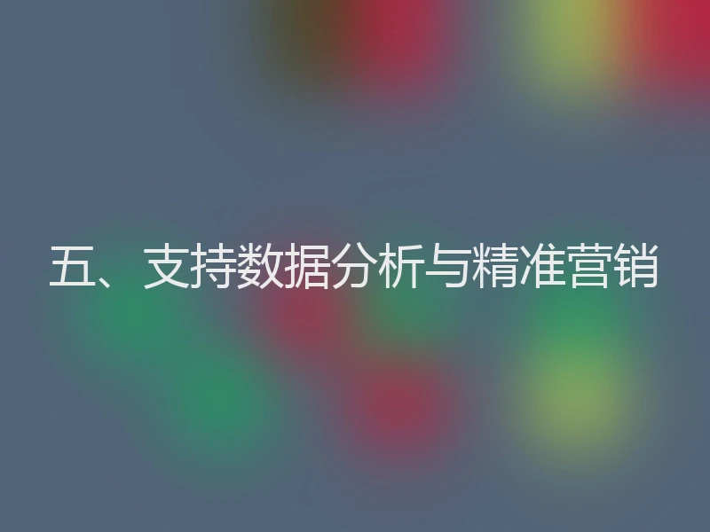五、支持数据分析与精准营销