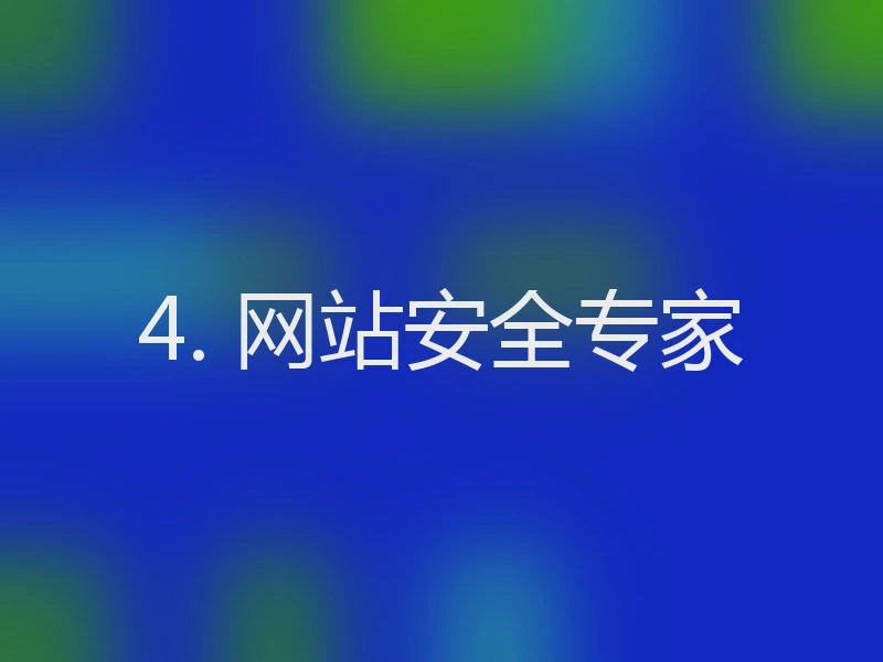 4. 网站安全专家