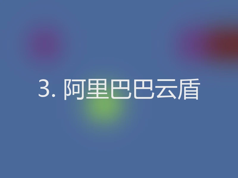 3. 阿里巴巴云盾