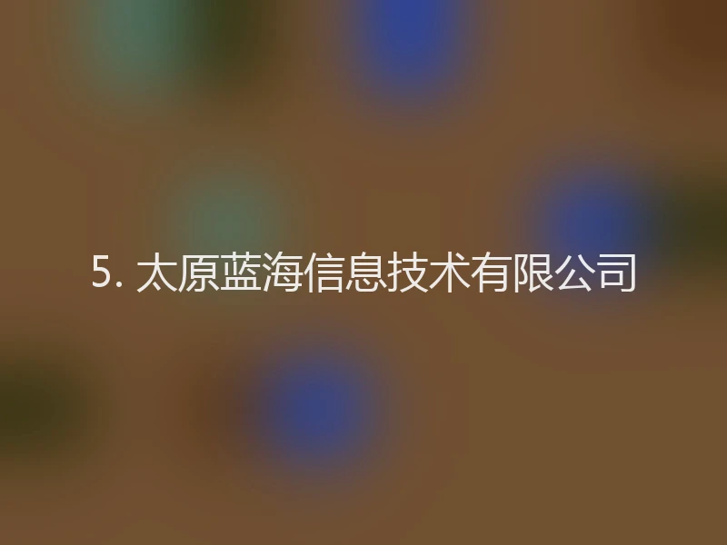 5. 太原蓝海信息技术有限公司