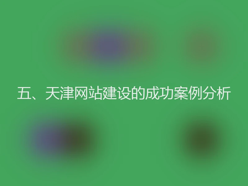 五、天津网站建设的成功案例分析