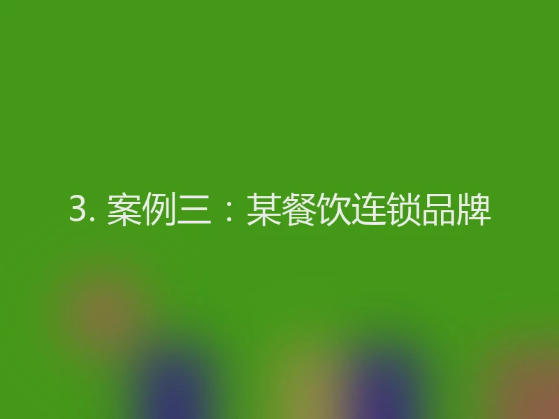 3. 案例三:某餐饮连锁品牌