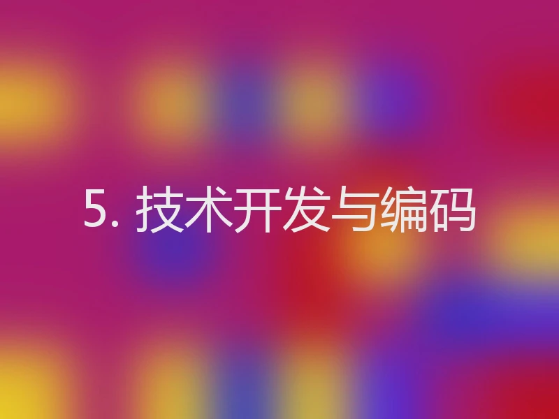 5. 技术开发与编码