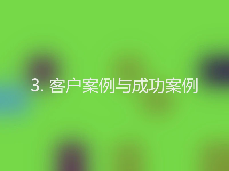 3. 客户案例与成功案例