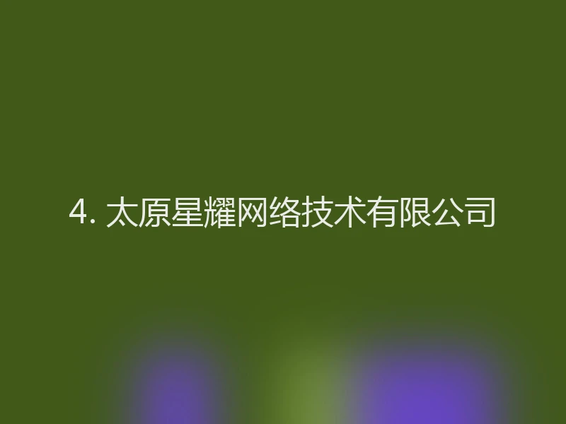 4. 太原星耀网络技术有限公司