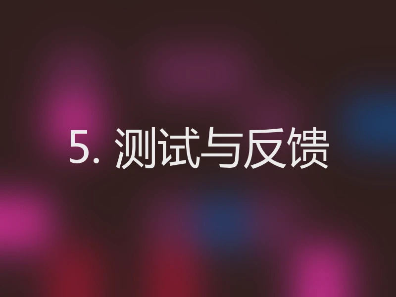 5. 测试与反馈