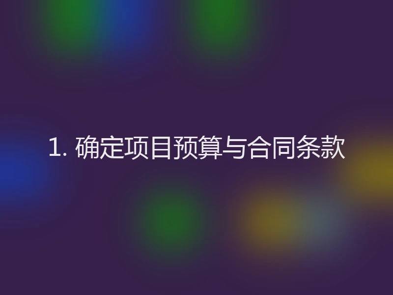 1. 确定项目预算与合同条款