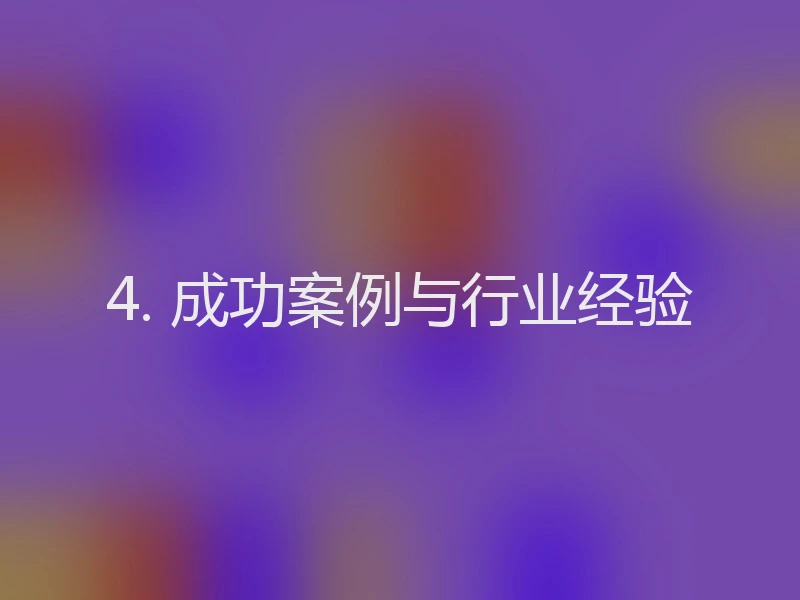 4. 成功案例与行业经验