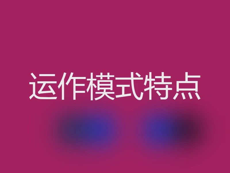 运作模式特点