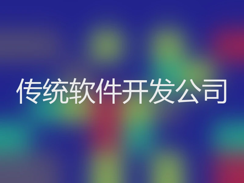 传统软件开发公司