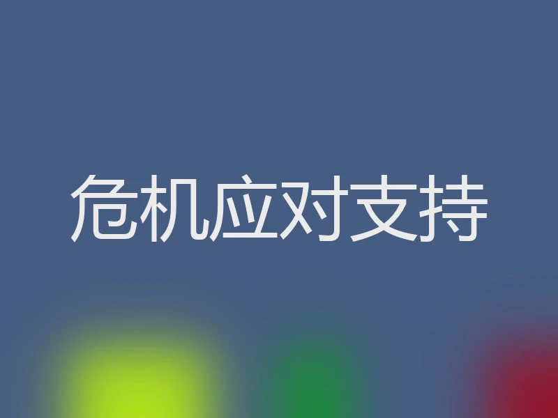 危机应对支持