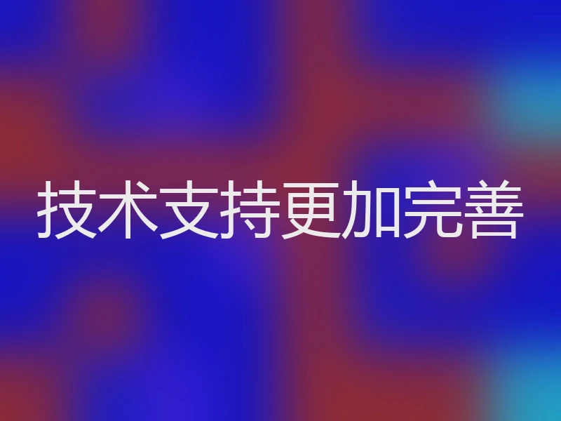 技术支持更加完善
