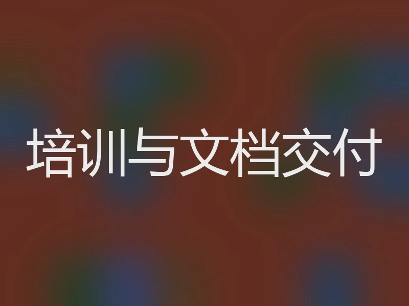 培训与文档交付